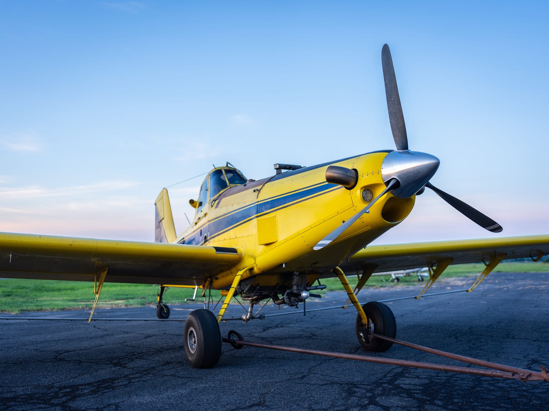 Agricultural aviation over Delta farmland